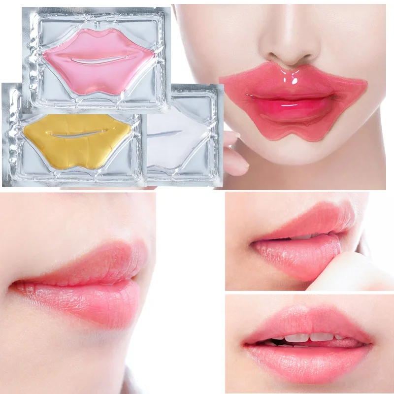Заводская Продажа, листовая маска для губ, патчи, увлажняющее средство для морщин, гель для ухода за губами, веганская коллагеновая розовая кристаллическая маска для губ