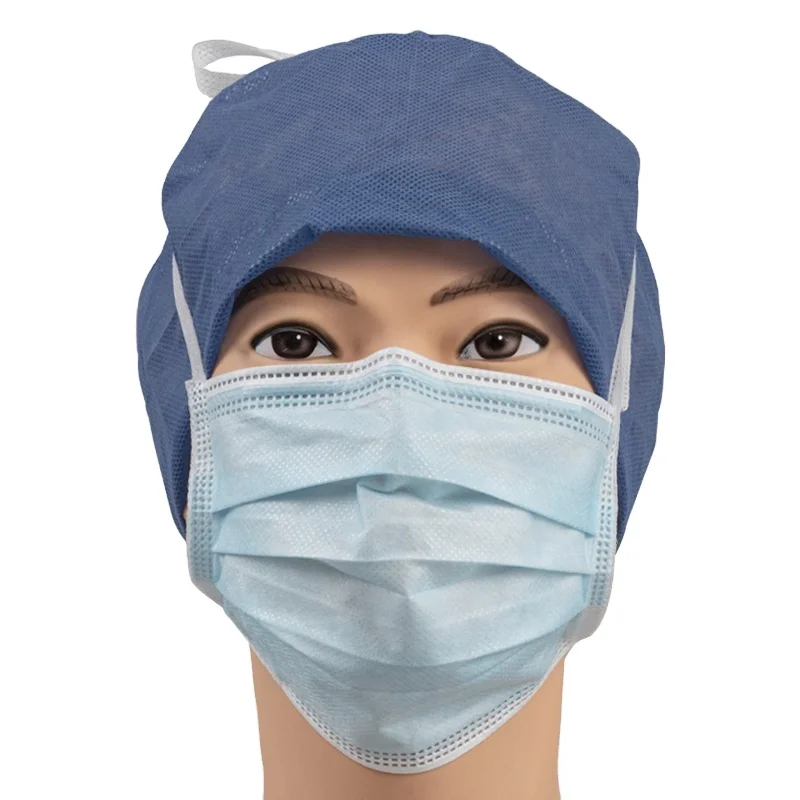 3-ply Protective Disposable Surgical Face Mask Medical Tie on Head Straps Daily Use Hospital Dental 3 Layers ASTM LEVEL TYPE IIR