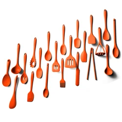 Kitchen Utensil Set Silicone Kitchen Accessories Set With Hook Soft Handle