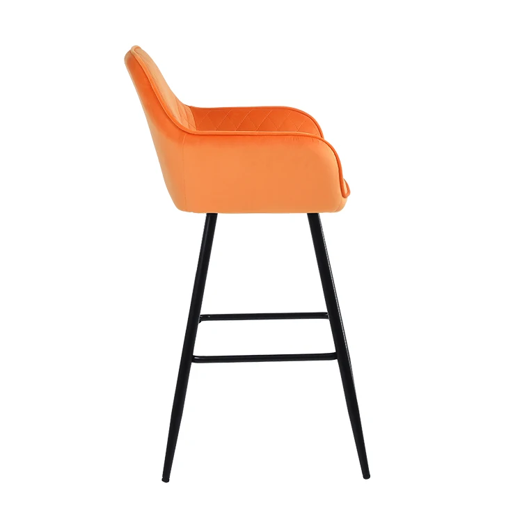 Luxury Bar Stool Modern Outdoor Metal Wood Kitchen Leather Velvet Bar Chair Barstool Wooden Counter Height Bar Stool for Kitchen