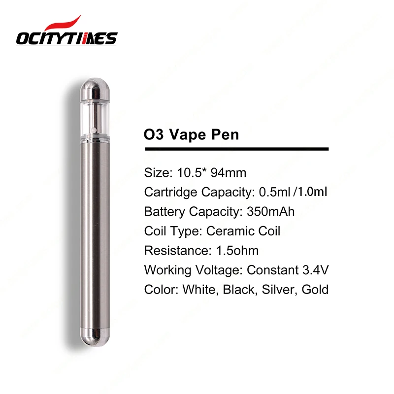 Gold vape pen vaporizer e cig Plastic tube mouthpiece thick oil atomizer 510 ceramic