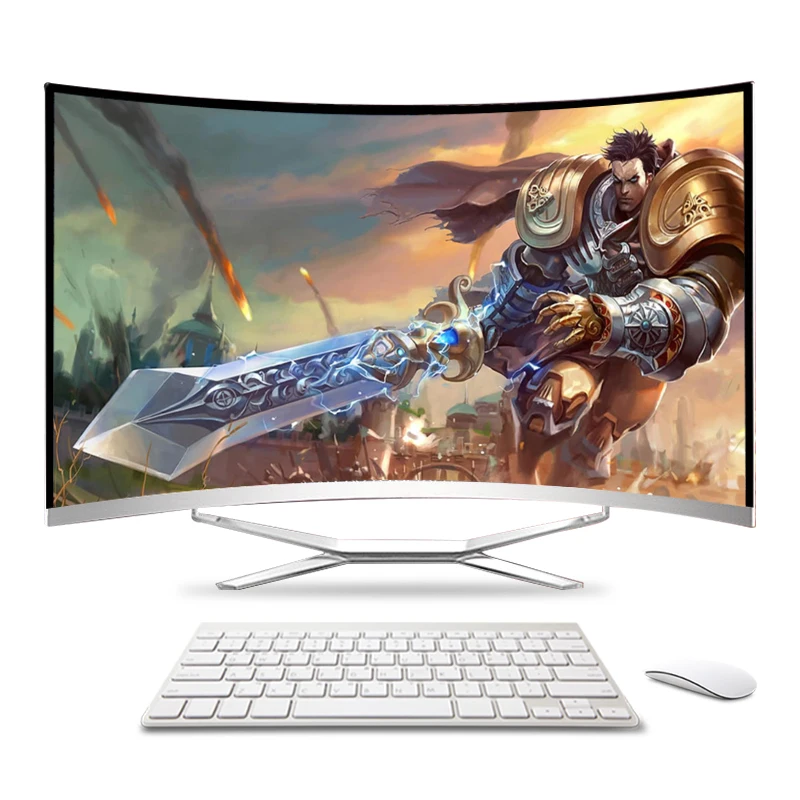 Изогнутый игровой компьютер Core i7 7500U i5 i3 Самый дешевый AIO PC 27 дюймов изогнутый экран все в одном собранные настольные компьютеры и Ноутбуки