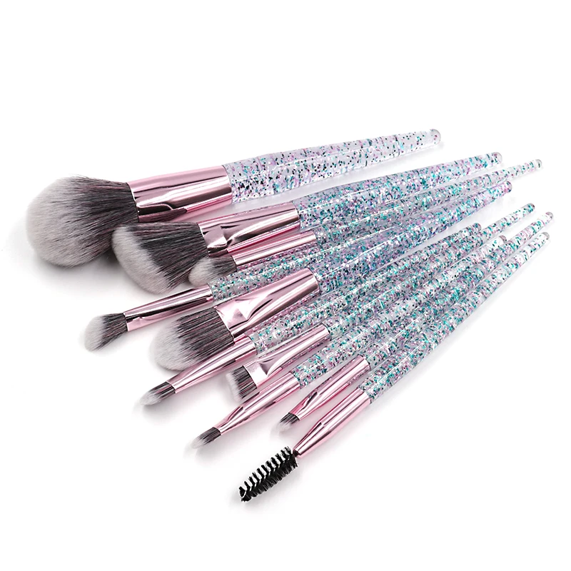 Высокое Качество Пользовательский логотип Private Label косметический набор кистей для макияжа 10 шт.