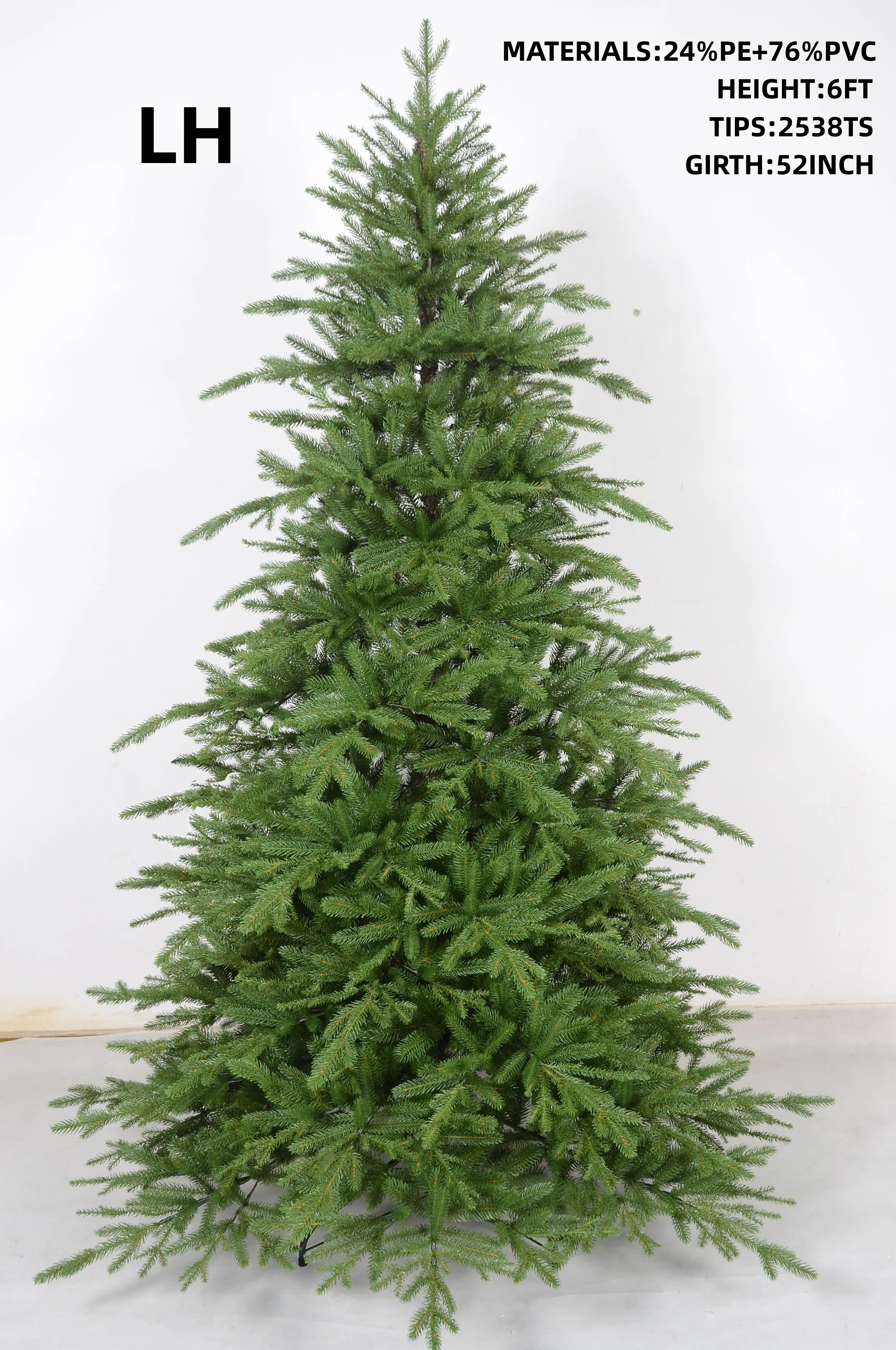 Factory Wholesale High Class Quality 150cm 180cm 210cm 240cm Full 100%  Pe Decorative Christmas Trees