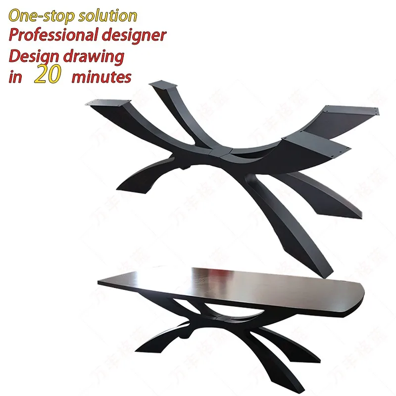 Hgih Quality Modern durable removable metal brackets furniture cast iron dining table legs Custom steel table legs