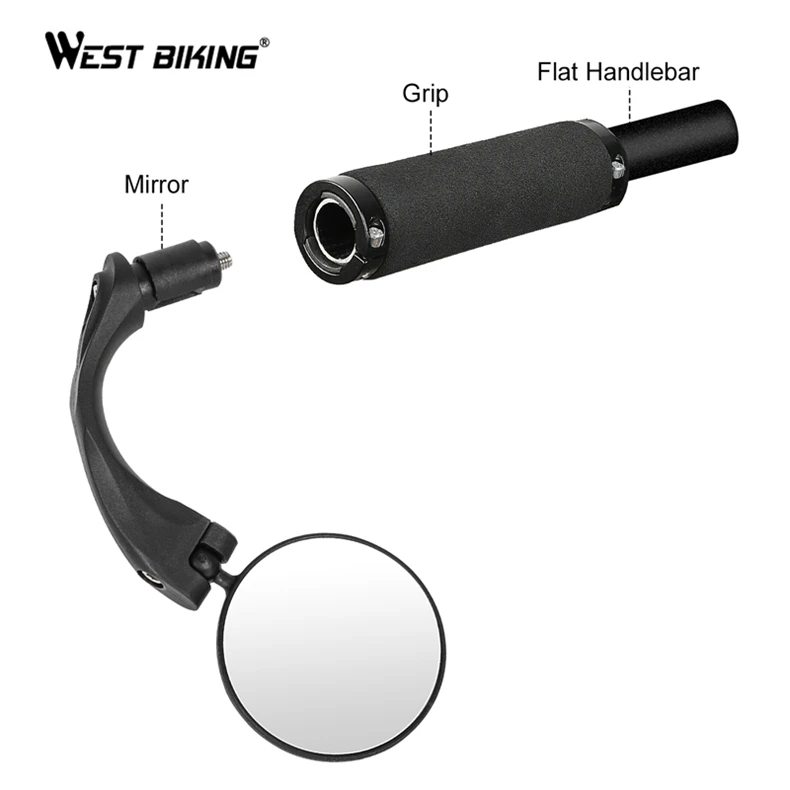 WEST BIKING Road Bike Cycling Bicycle Rearview Handlebar Side Mirror Cycling Frame Tair Universal Bicycle Rearview Mirror