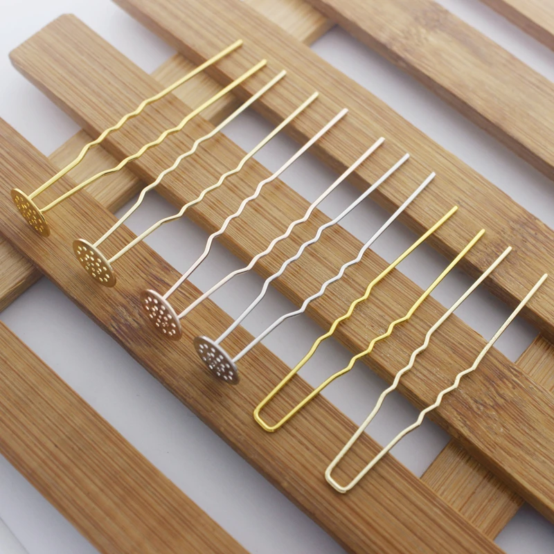 Customized 66mm Handmade Diy Wedding U-shaped Headdress Hair Accessories Comb Pins Hairpin