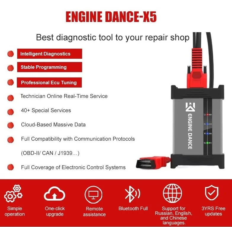 Engine Dance X5 Ultra Ecu Tuning Programming tool Comprehensive Diagnosis tool Tuning Machine For Truck &Diesel Vehicles