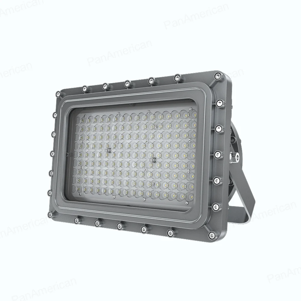 Led Explosion Proof Flood Light 80w IP66 Waterproof Ik10 Aluminum Housing Stainless Steel Mounting Bracket For Industrial Field