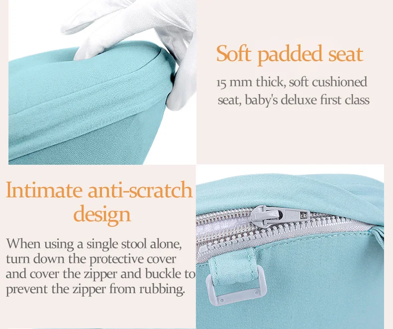 Large Capacity Four Seasons Universal Breathable Pure Cotton Baby Carrier with Lumbar Support Hipseat  Removable Sunshade Cap