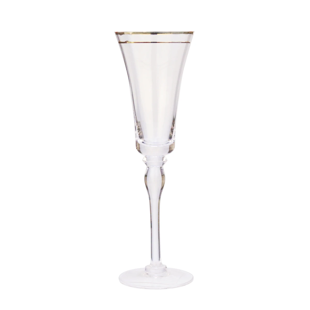 double gold rim crystal glass
