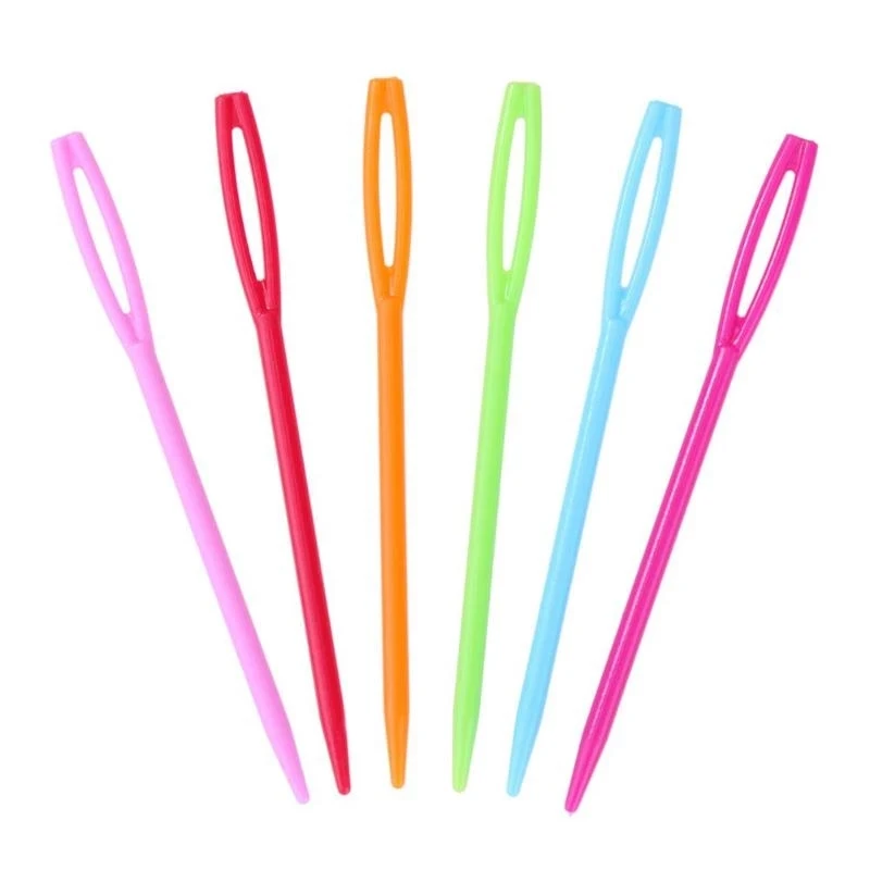 1Set(20PCs/Set) Multicolor Plastic Sewing Needles For Crafts Clothing Shoes DIY Knitting Needles Cusp Crochet Hooks
