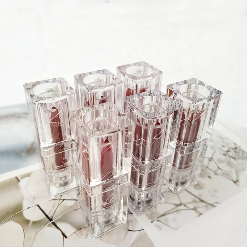 Matte Lipstick Private Label Acrylic Transparent Lipstick Makeup Long Lasting Lipstick