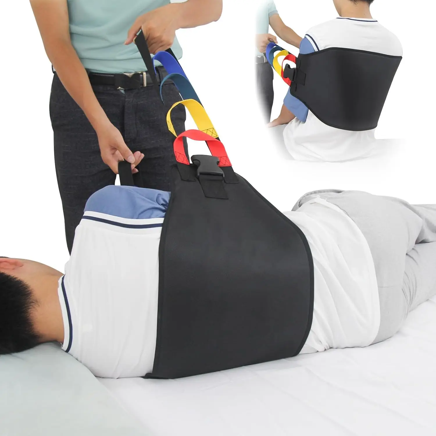Hot Selling Transfer Belt Sling Safety Lifting Aids Home Bed Assist with Handles Transfer Nursing Sling Gait Belt with Widened