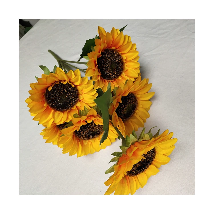 Wholesale home window decoration real touch sunflower artificial flower
