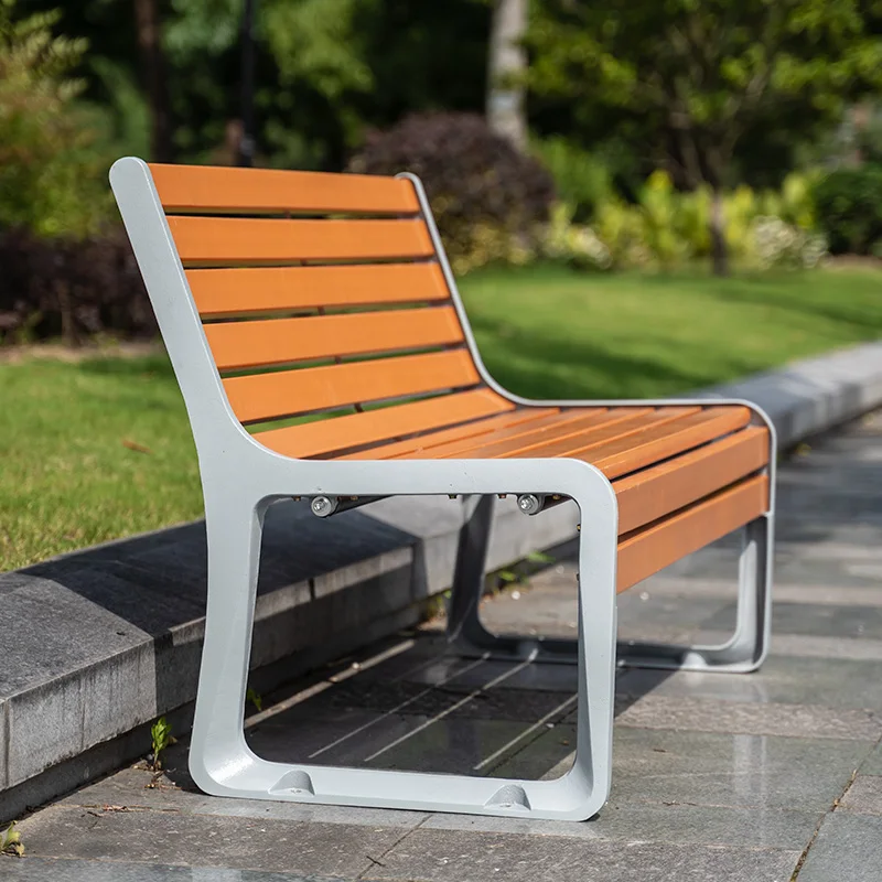 Durable Rain-proof Sun-Proof Aluminum Plastic Wood Patio Furniture Outdoor Park Bench Seat Street Bench