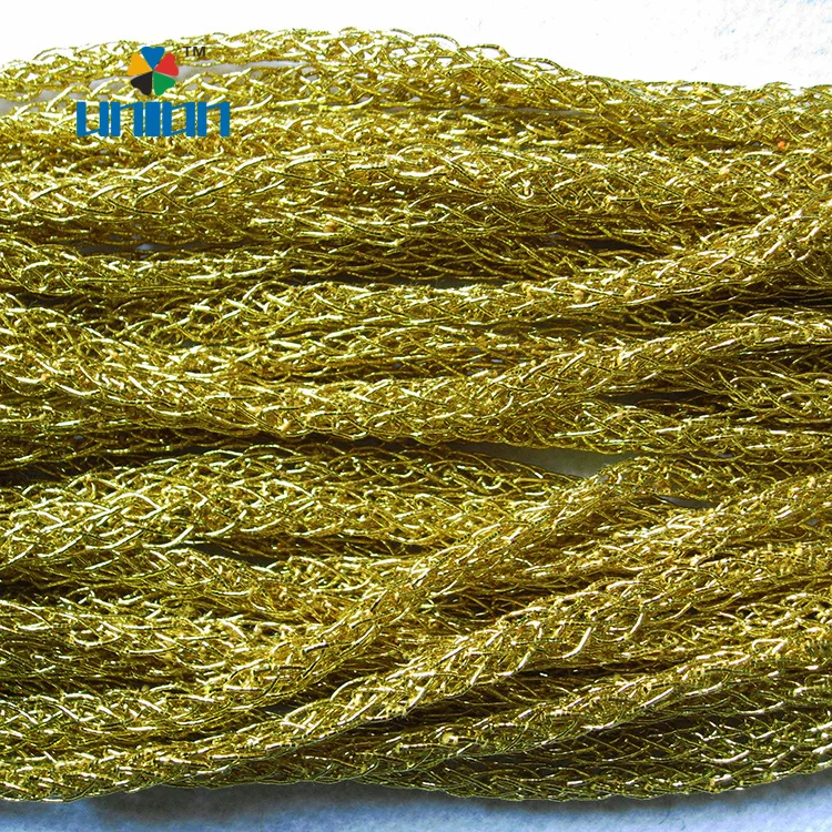 China manufacturer metallic yarn silver gold Lurex cord for dress