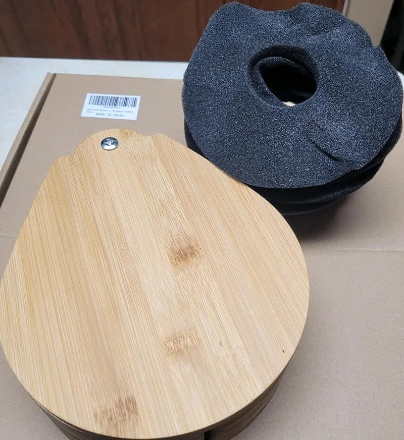 3 Tier Wood Bar Glass Margarita Salt Rimmer with Lid and 6 Sponges for Cocktails