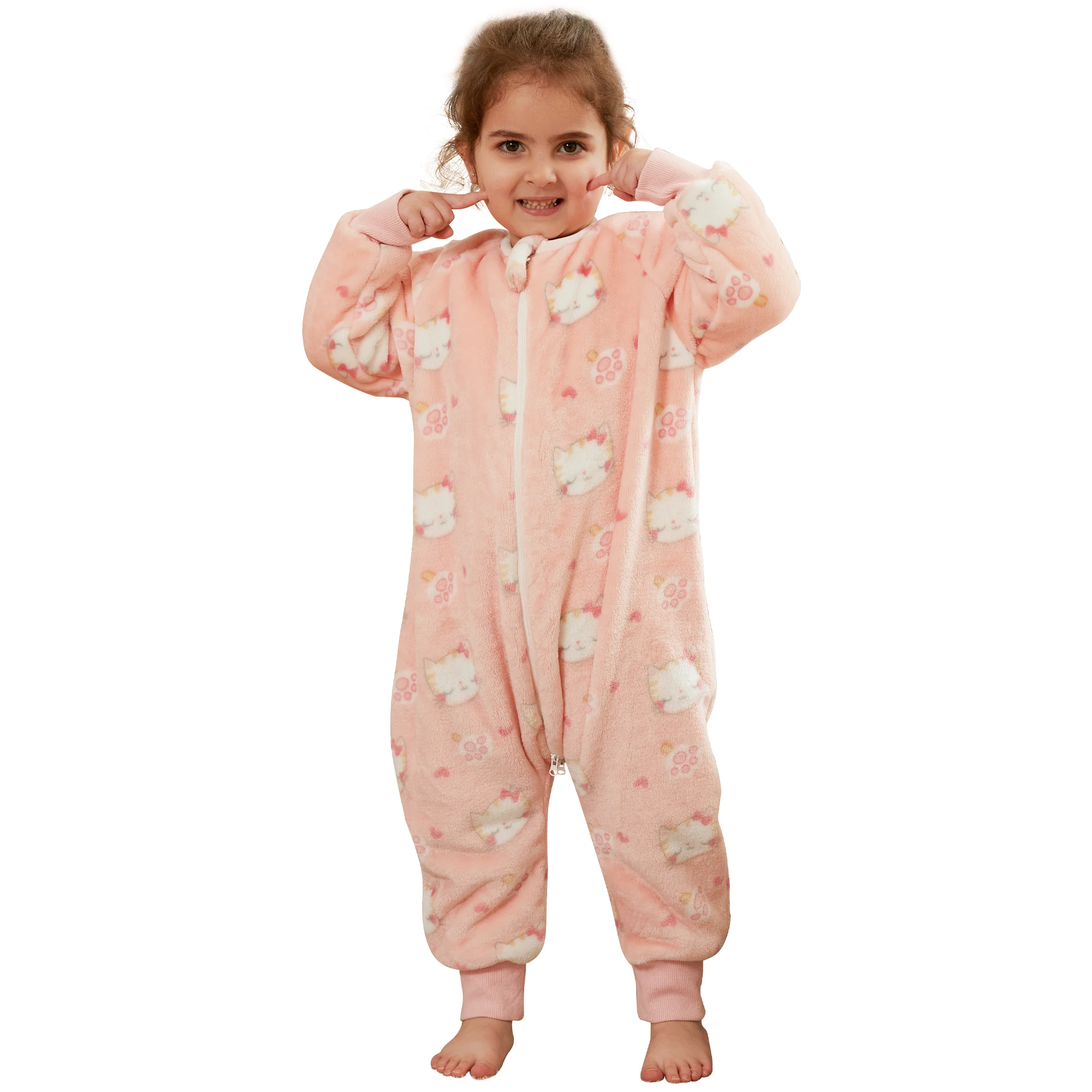 MICHLEY Wholesale Price Soft Flannel Material Cartoon Kid Pajamas