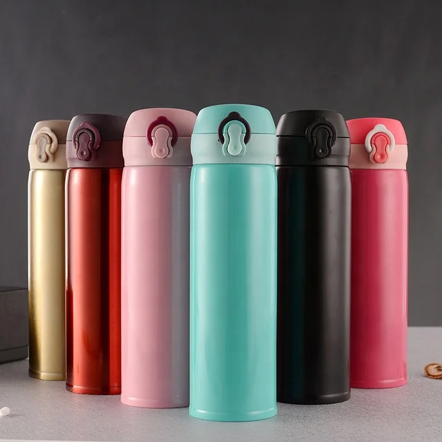 500ml high grade double wall stainless steel water bottle vacuum  outdoor sports thermos