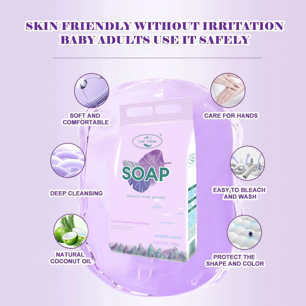 LC wholesale Best-selling Bulk Laundry Soap Hand Washing Powder Soap High Foam Scouring Powder Manufacture Detergent Powder