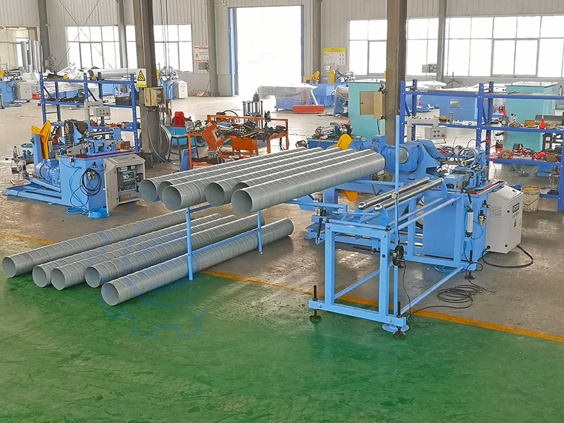 Galvanized sheet material air duct line 3 square tube forming machine