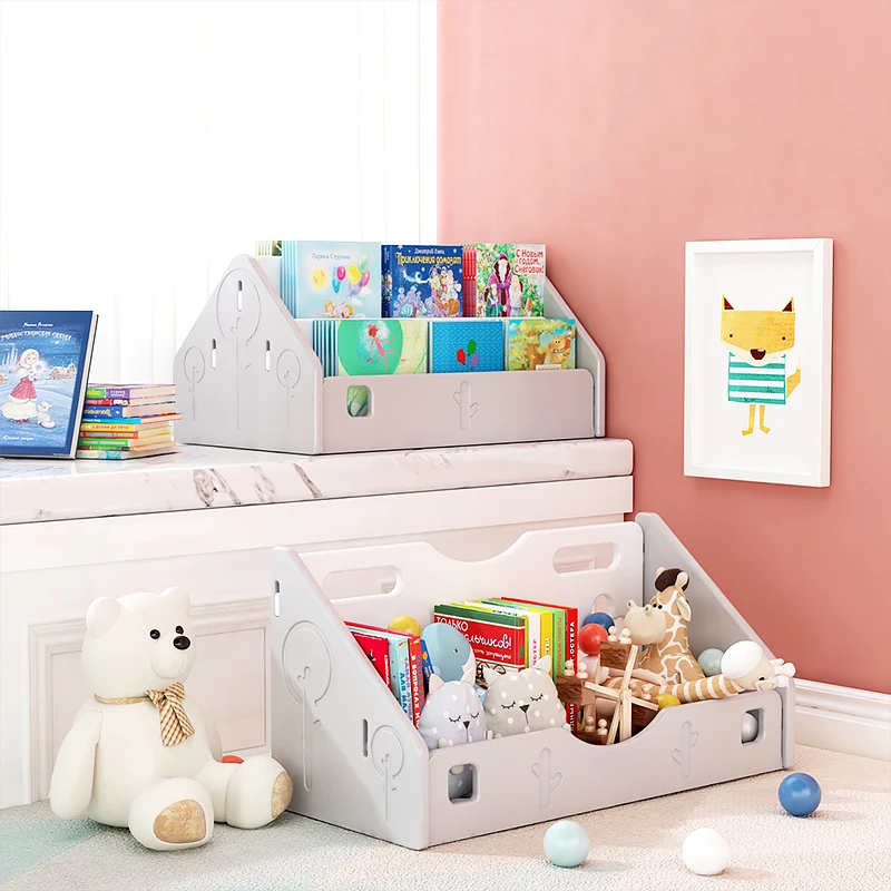 Double And Single Book Shelf Rack Customized Design Kid Toy And Clothes Storage Plas Kids Plastic Storage Drawer For Clothes
