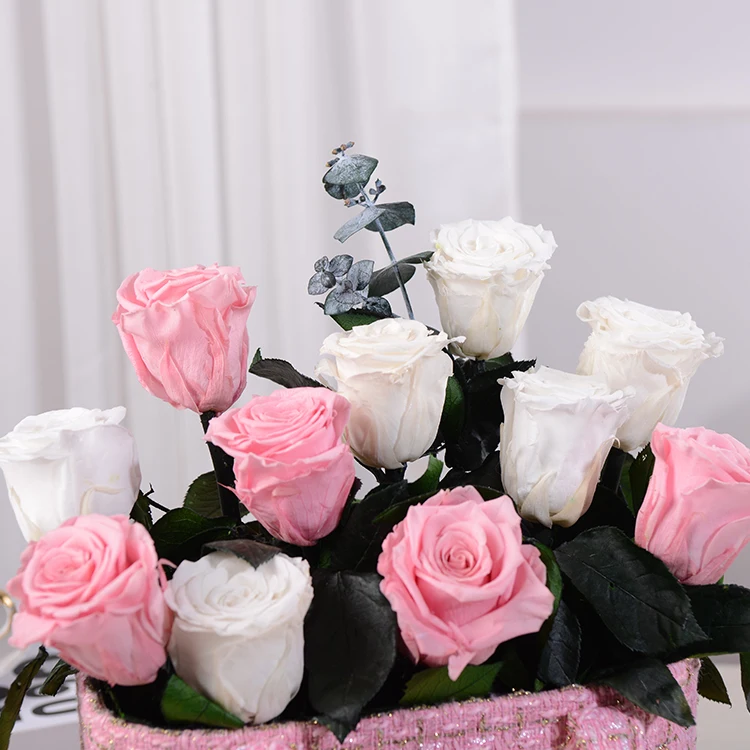 New Transparent Flower Gift Box Acrylic Panorama Flower Box Folding Bouquet Flower Basket Handle Box