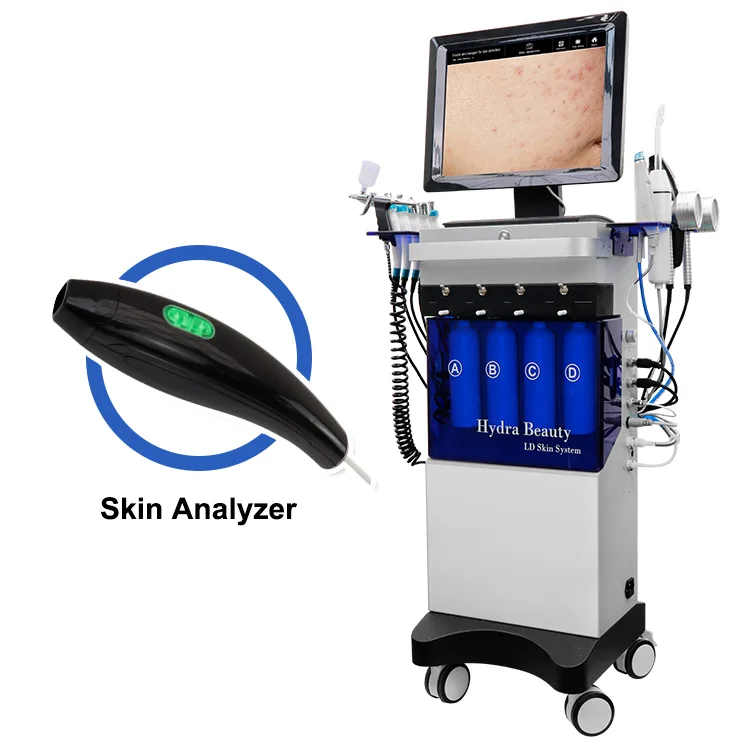 2023 10 in 1 visible facial machine with skin analyzer hydra beauty skin system  hydrodermabrasion facial machine