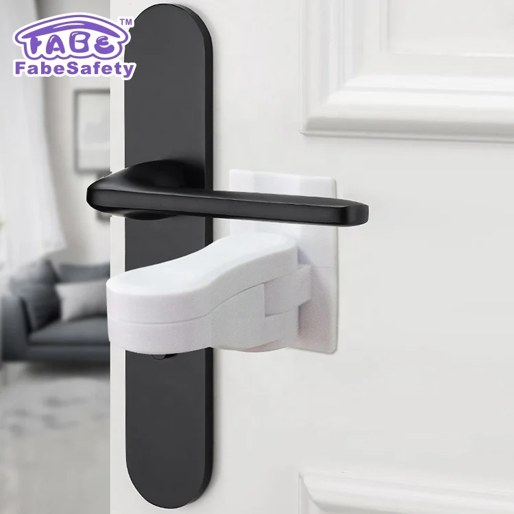 Durable Baby Proofing Product Door Handle Safety Lock Easy Install 180 Degrees Rotation Home Door Level Lock