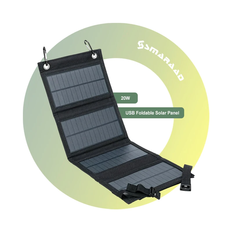 SMARAAD solar panels usb charger 5V portable foldable mini 30W folding solar panel can be folded for outdoor use