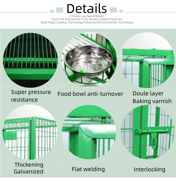 2023 Custom Factory High Quality Dogs Application And Pet Cages Carriers Houses Type Crate Cage Kennel Stainless Steel Dog Cage