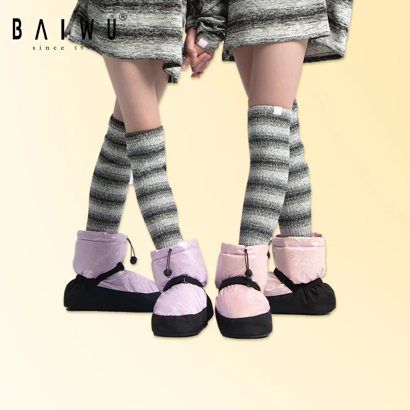 124132006 Baiwu Hugh Quality Autumn Winter Girls Dance Training Shoes Ballet Warm up Boots