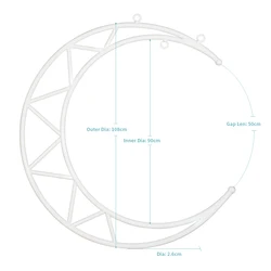 Prior Fitness Lyra Hoop Aerial Yoga Hoop 35inch/90cm*2.5cm Acrobatics Circus Performance Moon Hoop