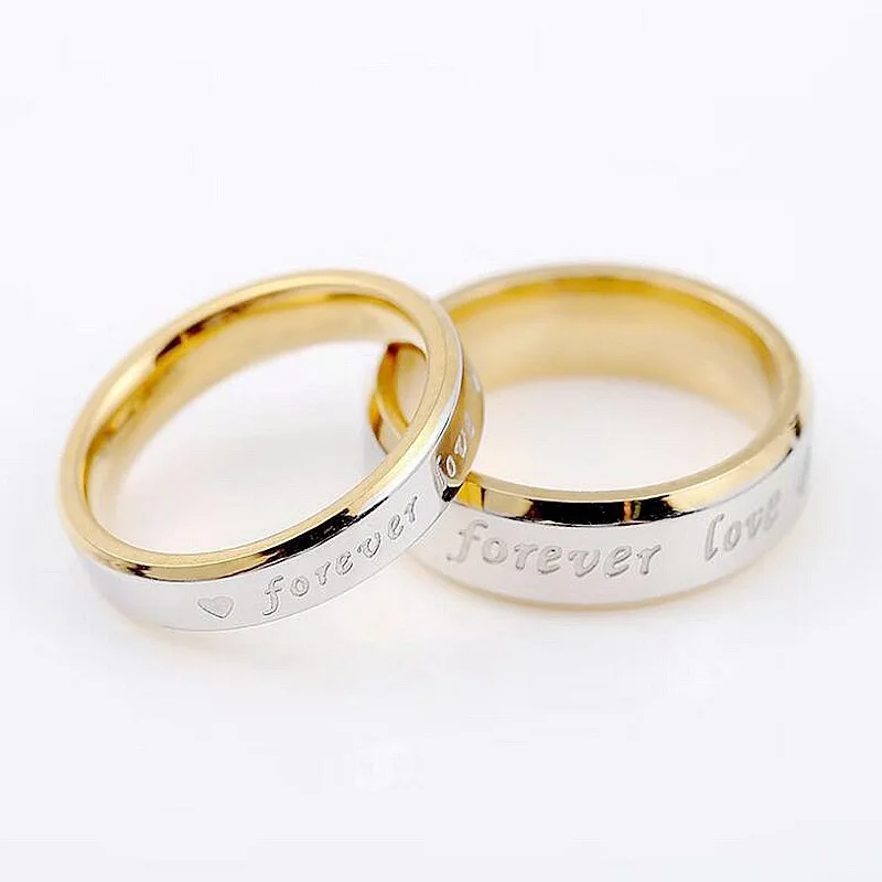 Couple Forever Love Ring Stainless Steel Color s For Women Jewelry Korean Classic