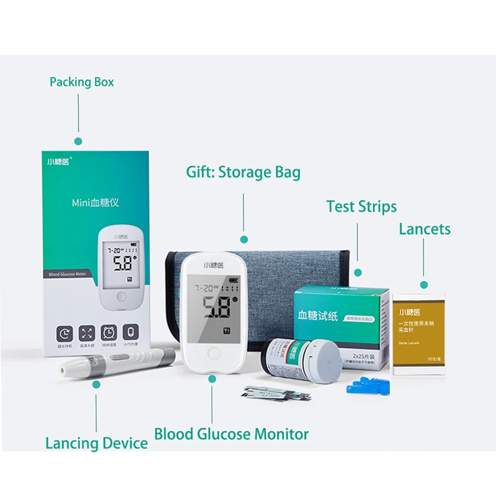 Blood Glucose Meter Glucometer Test Strips Sugar Monitor for Diabetes SKD CKD BOM assembly support