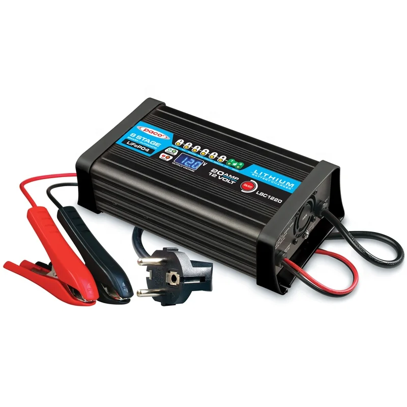 12V 20A 120Ah 8 зарядное устройство, подключенное интеллигентая (ый) функцией ремонта LiFePO4/литий-ионный аккумулятор зарядное устройство для автомобильного аккумулятора