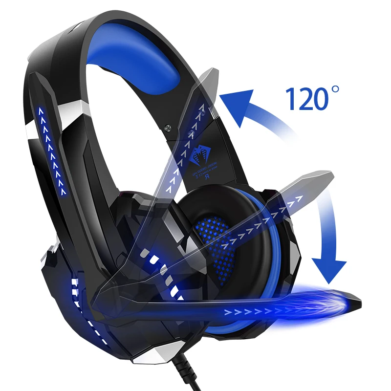  Лидер продаж на Amazon игровая стереогарнитура G9000 Rgb компьютерные игровые наушники с поддержкой пользовательского