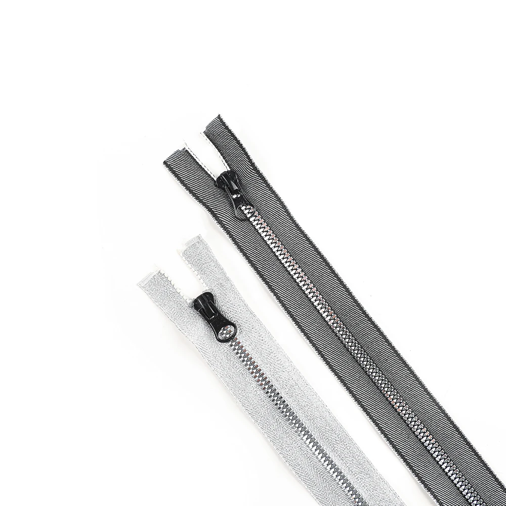 Good selling Low price Resin Corn Teeth Plating Open End Corn Teeth Zipper Resin Zipper For Bags