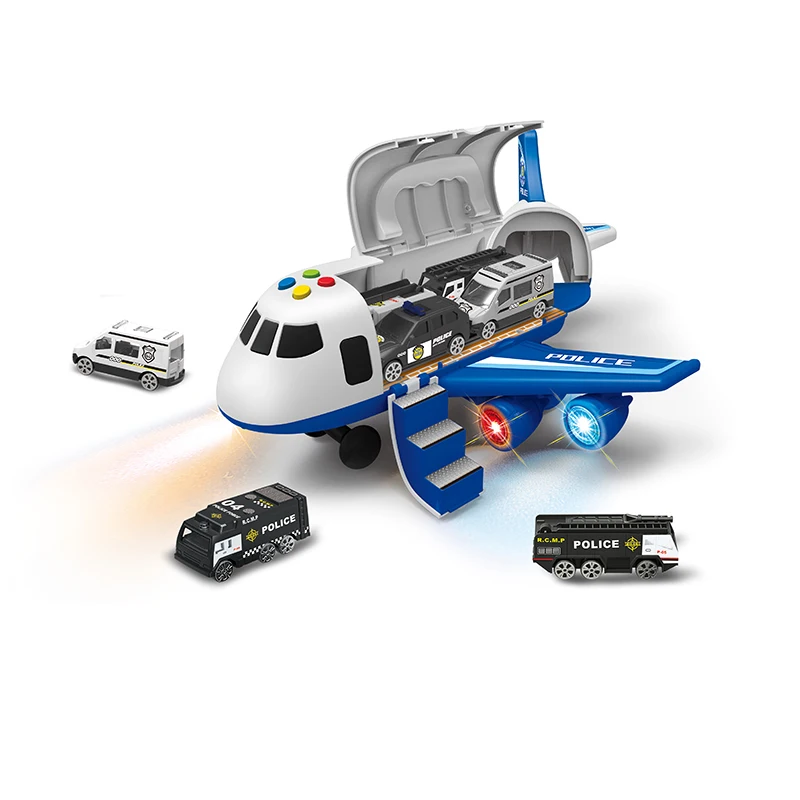 
1:64 Die-cast Truck Car Storage Deformable Alloy Airplane Model Aircraft Toys with Light and Sound 