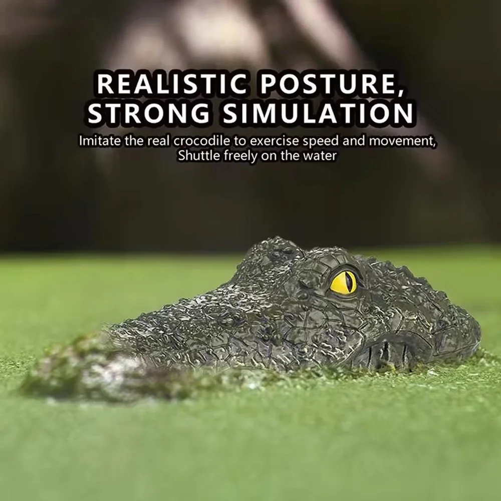 DC newest design 4 Channels Battery Operated Animal Boat 2.4G Crocodile RC Ship