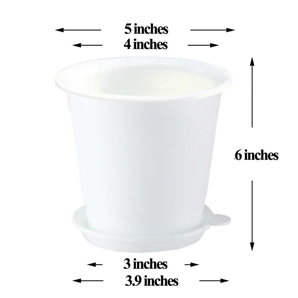 Plastic flower pot with double wall holes for air pruning function garden supplier with tray