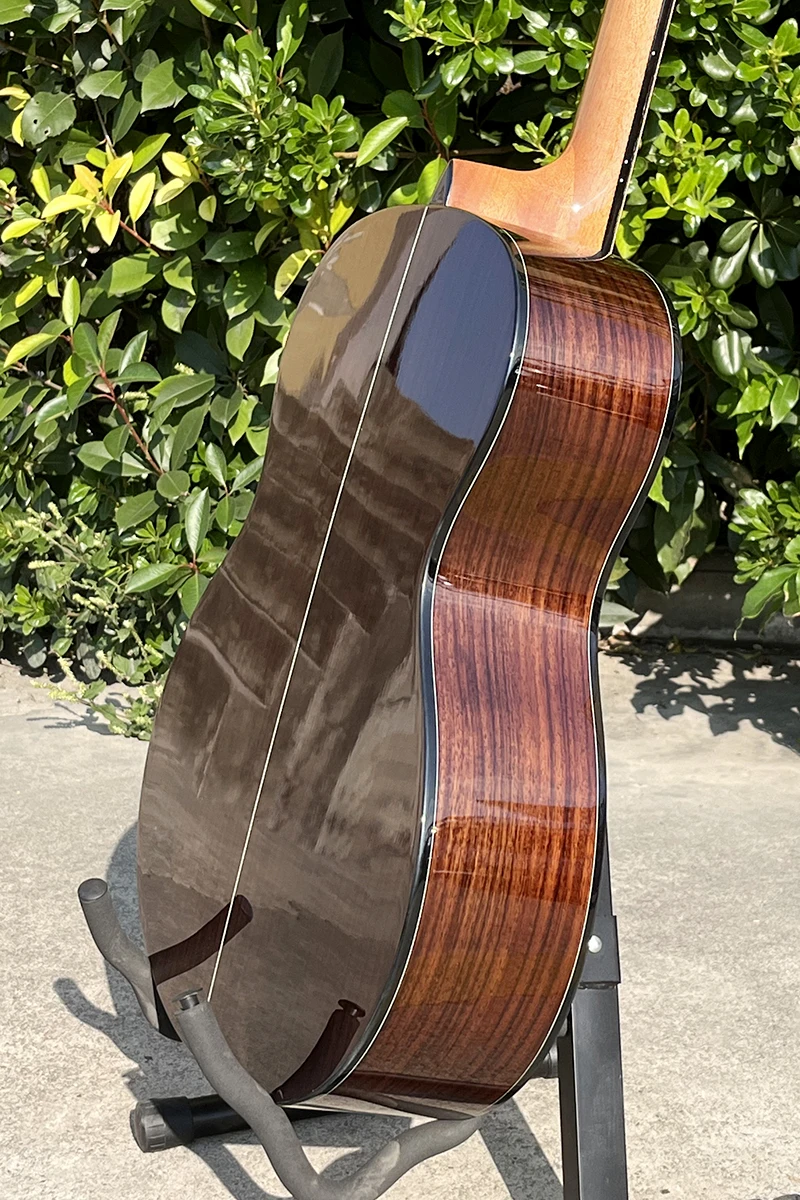 Low price Aiersi handmade high grade 40 Inch SJ style solid spruce top acoustic guitar  glossy steel string musical instrument