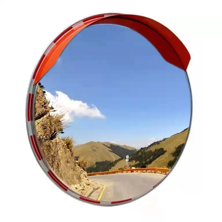 Wide Angle ABS Base Traffic Convex Mirror Road Mirror Anti-Theft Mirror