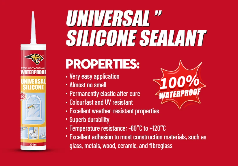 high quality 300ml general purpose acetic neutral quick dry glass waterproof silicone sealant