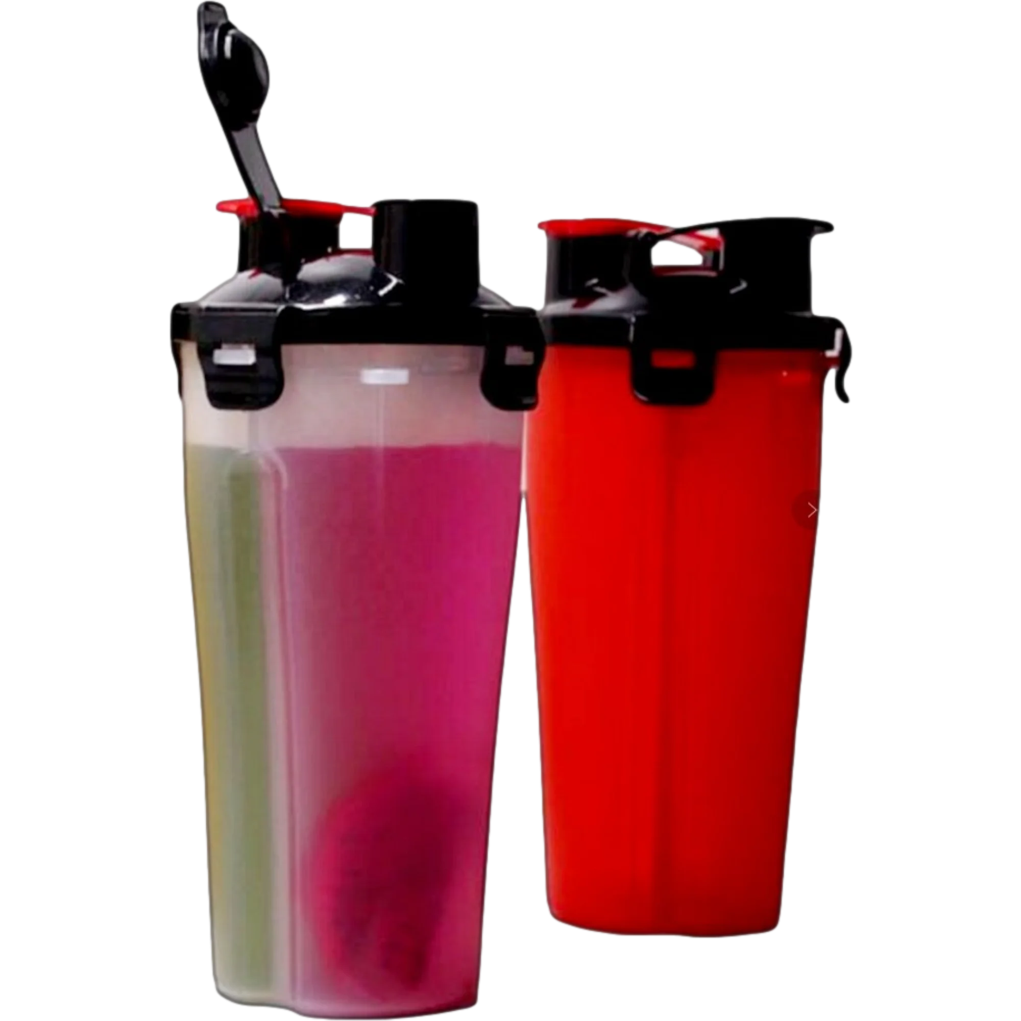 Plastic Dual Protein Shaker Bottle Drink Bottle Sports Bottle Pets Dual water cup food cup