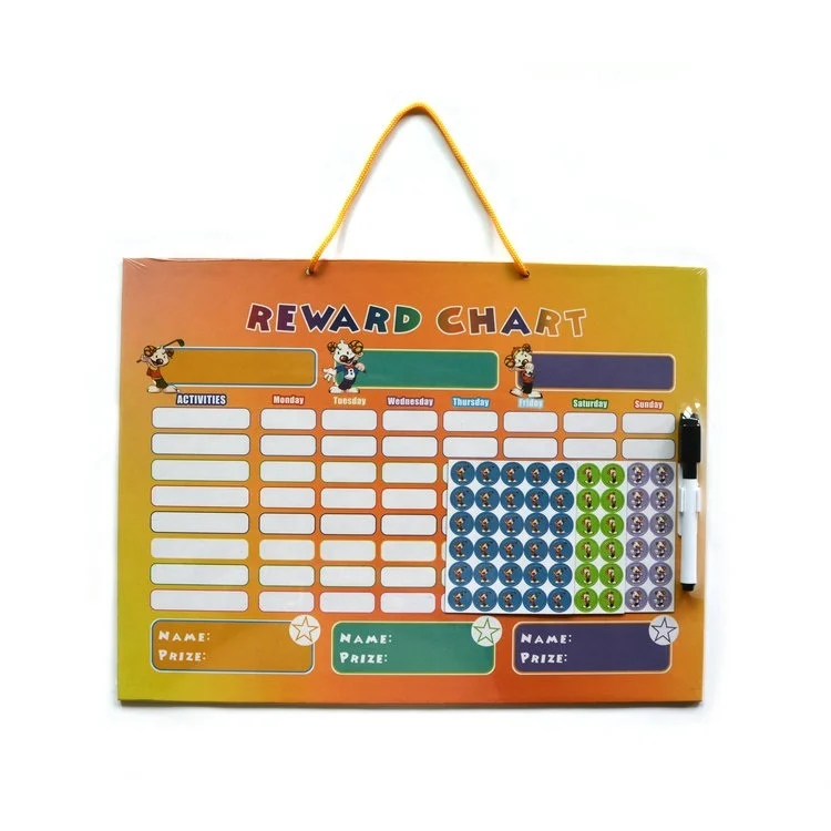 hot sells high quality educational magnet toy  Customs Reward Star Chart board for children 400*320mm