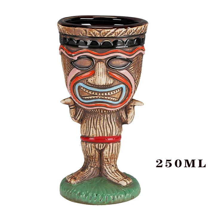 Customized Colored Tiki Mugs Cocktail Cups Ceramic Porcelain Cup