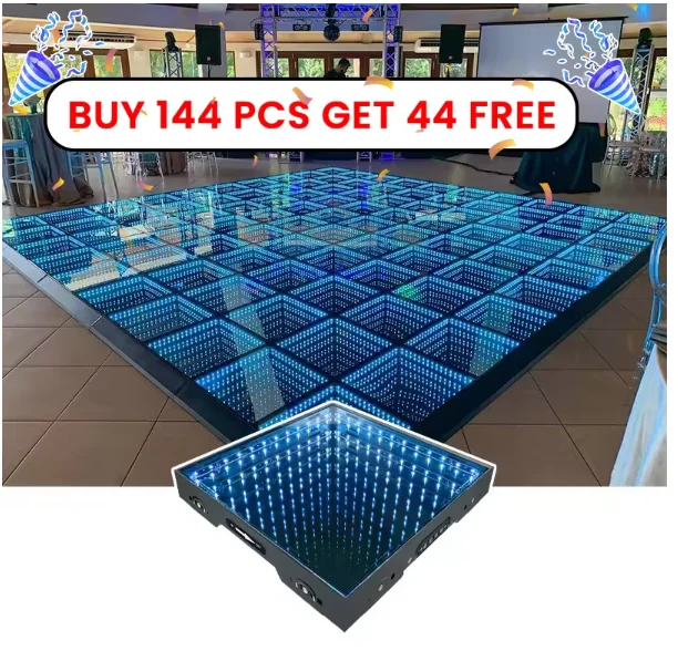dj disco stage party infinity magnetic led 3d waterproof light dance floor