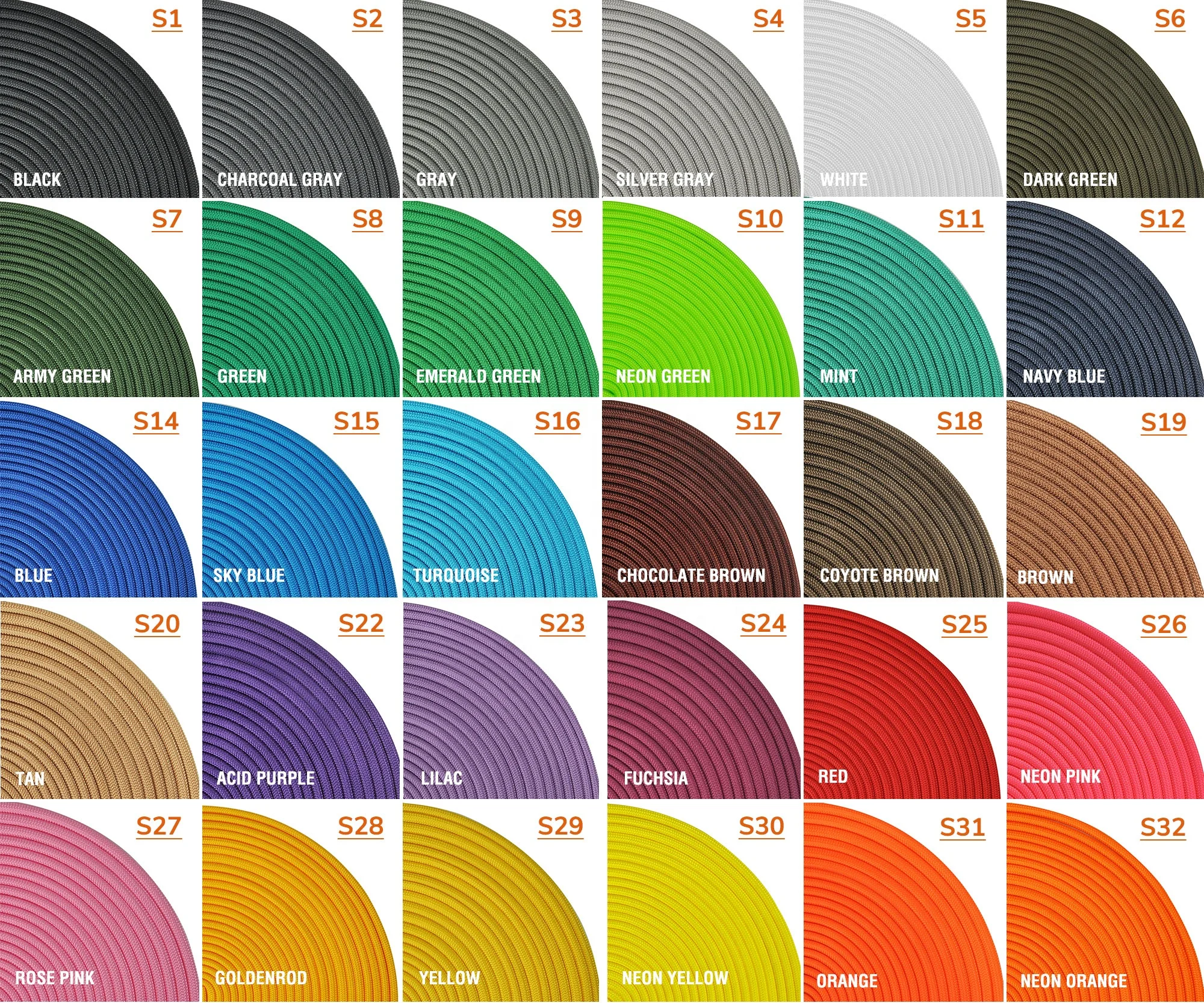 Однотонного цвета на открытом воздухе Выживание 100% нейлон Паракорд 550 4 мм парашютный канат 7 Прядный плетеный Канат